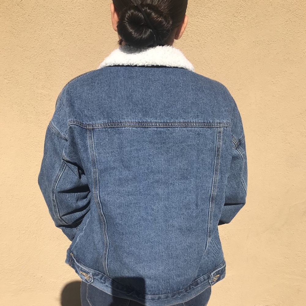 Blue denim oversize jacket - Picture 2 of 3